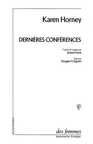 DERNIERES CONFERENCES, de HORNEY KAREN | portada del libro