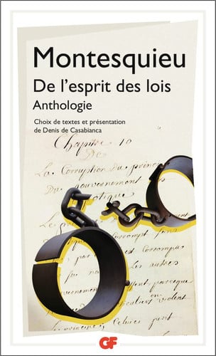 E L'ESPRIT DES LOIS, de MONTESQUIEU | portada del libro