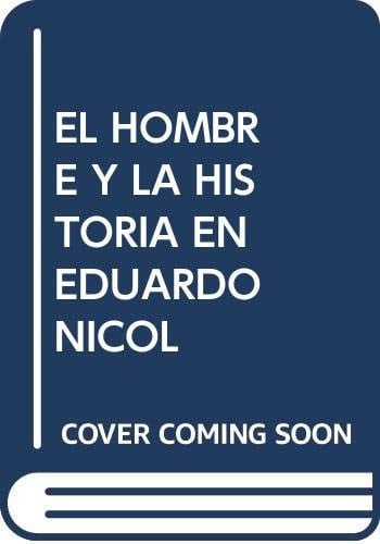 El hombre y la historia en Eduardo Nicol, de González García | portada del libro