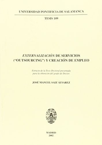 Externalización de servicios ("Outsourcing" y creación de empleo, de Saiz Álvarez | portada del libro