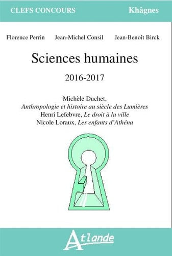 SCIENCES HUMAINES 2016-2017, de Arthur Caillé | portada del libro