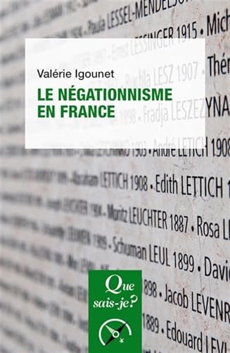E NEGATIONNISME EN FRANCE, de Valérie Igounet | portada del libro