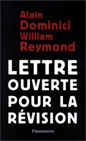 ETTRE OUVERTE POUR LA REVISIO, de DOMINICI ALAIN | portada del libro