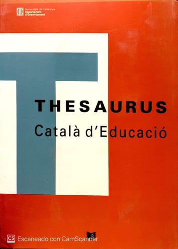 Thesaurus català d'educació, de GINER I ROURICH | portada del libro