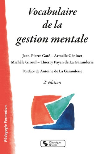 VOCABULAIRE DE LA GESTION MENTALE, de GENINET ARMELLE | portada del libro