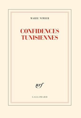 Confidences tunisiennes, de Marie Nimier | portada del libro