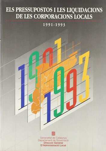 pressupostos i liquidacions de les corporacions locals (1991-1993)/Els, de AA.VV. | portada del libro