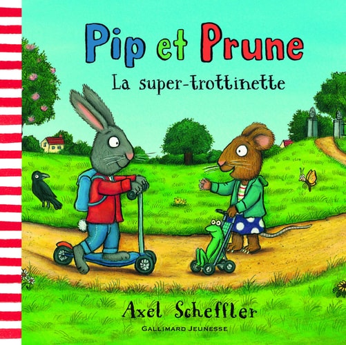 PIP ET PRUNE LA SUPER TROTTINETTE, de Axel Scheffler | portada del libro