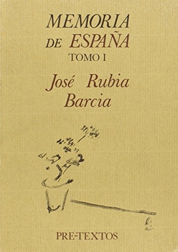 áMemoria de España (Tomo I), de Rubia Barcia | portada del libro