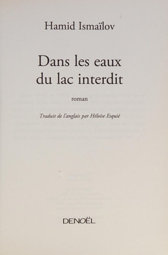 DANS LES EAUX DU LAC INTERDIT, de Hamid Ismaïlov | portada del libro