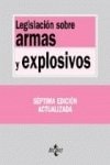 Legislación sobre armas y explosivos | portada del libro