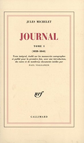 JOURNAL T1 1828-1848, de Jules Michelet | portada del libro