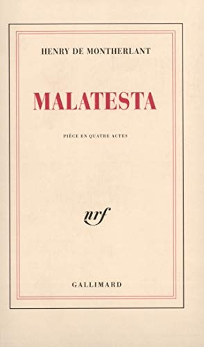 MALATESTA, de Henry De Montherlant | portada del libro