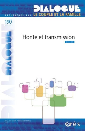 DIALOGUE 190 HONTE ET TRANSMISSION, de DRIEU DIDIER | portada del libro