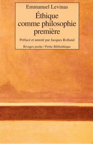 ETHIQUE COMME PHILOSOPHIE PREMIERE, de Levinas | portada del libro