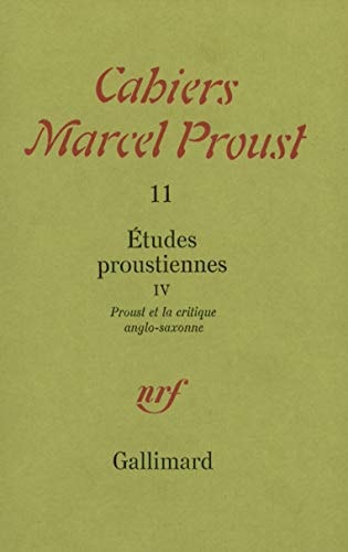 ETUDES PROUSTIENNES T4, de Collectifs | portada del libro