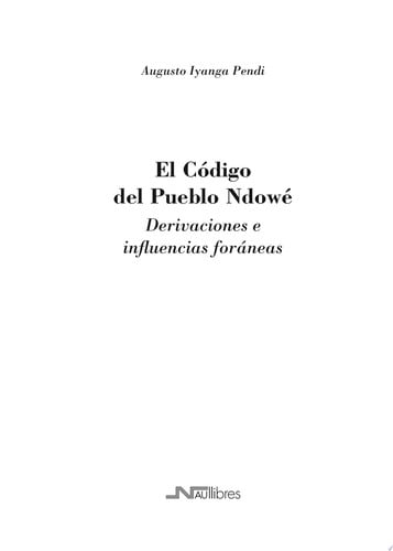 EL CODIGO DEL PUEBLO NDOWE, de IYANGA PENDI | portada del libro