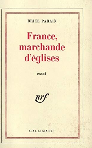 FRANCE MARCHANDE D'EGLISES, de Parain | portada del libro