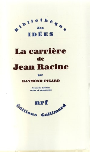 LA CARRIERE DE JEAN RACINE, de Picard | portada del libro