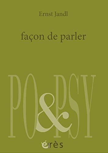 FAÇON DE PARLER, de JANDL ERNST | portada del libro