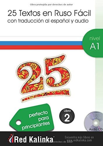 25 TEXTOS EN RUSO FACIL. NIVEL A1. LIBRO 2 | portada del libro