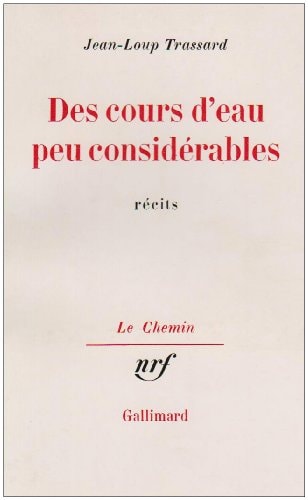 DES COURS D'EAU PEU CONSIDERABLES, de Trassard | portada del libro