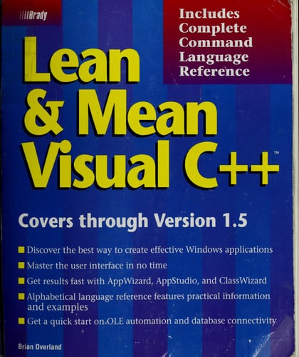 LEAN MEAN VISUAL C++, de OVERLAND | portada del libro