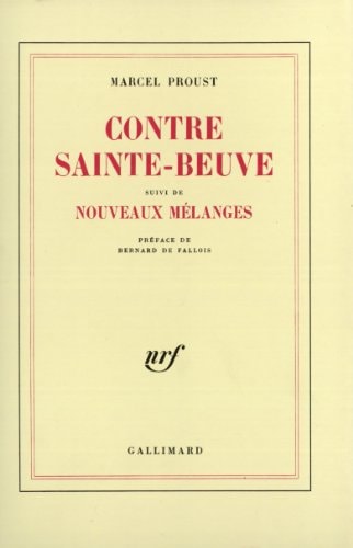 CONTRE SAINTE-BEUVE / NOUVEAUX MELANGES, de Proust | portada del libro