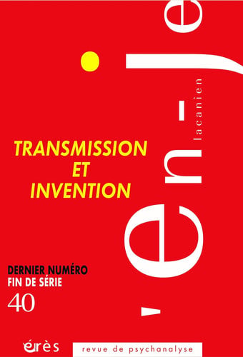 L ENJE LACANIEN 40 TRANSMISSION ET INVENTION, de COLLECTIF | portada del libro