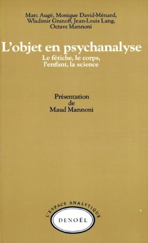 L'OBJET EN PSYCHANALYSE, de Marc Augé | portada del libro