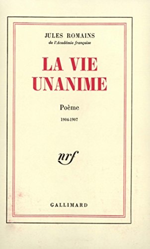 LA VIE UNANIME, de Romains | portada del libro