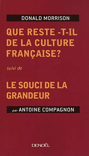 QUE RESTE-T-IL DE LA CULTURE FRANCAISE ?, de Morrison | portada del libro