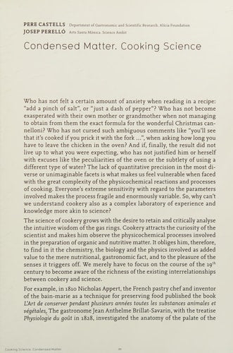 COOKING SCIENCE, de Castells | portada del libro