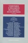 COMENTARIOS AL REGLAMENTO DEL CONGRESO DE LOS DIPUTADOS (2ª | portada del libro