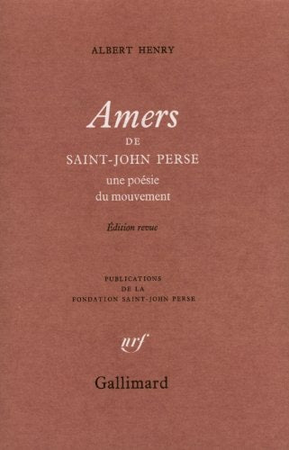 AMERS DE SAINT-JOHN PERSE, de Henry | portada del libro