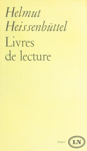 LIVRES DE LECTURE, de Heissenbüttel | portada del libro