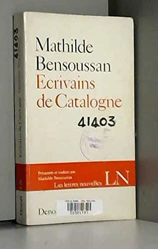 ECRIVAINS DE CATALOGNE, de COLLECTIFS DENOEL | portada del libro
