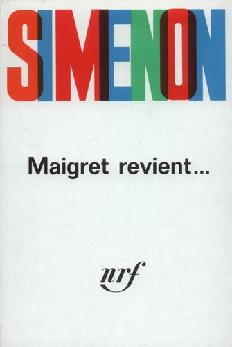 MAIGRET REVIENT, de Simenon | portada del libro