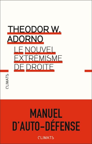LE NOUVEL EXTREMISME DE DROITE, de Theodor W. Adorno | portada del libro