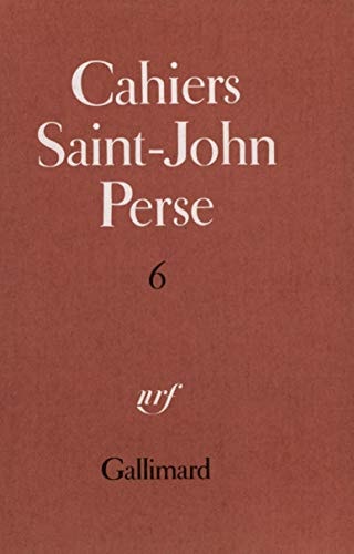 CAH SAINT JOHN PER N6, de Saint-John Perse | portada del libro