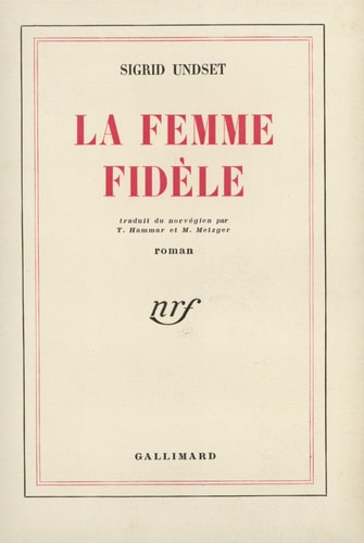 LA FEMME FIDELE, de Sigrid Undset | portada del libro