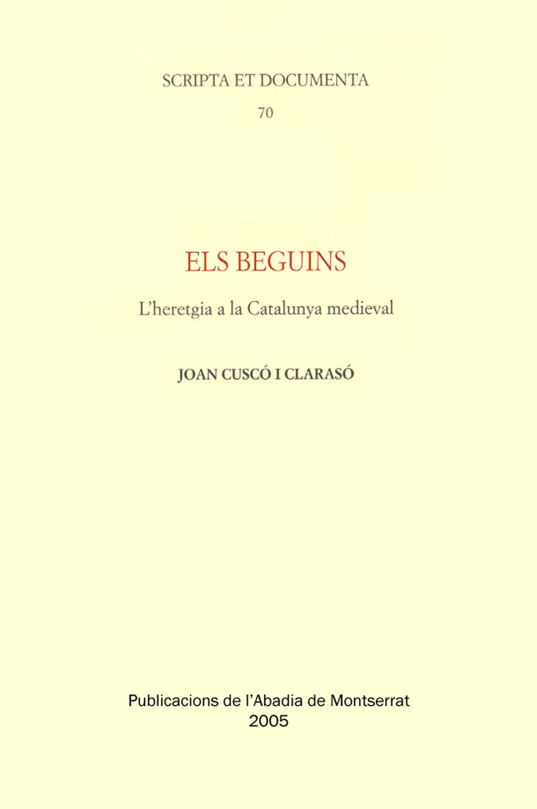 Els Beguins, de Cuscó i Clarasó | portada del libro