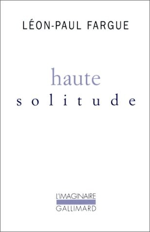 HAUTE SOLITUDE, de Léon-Paul Fargue | portada del libro