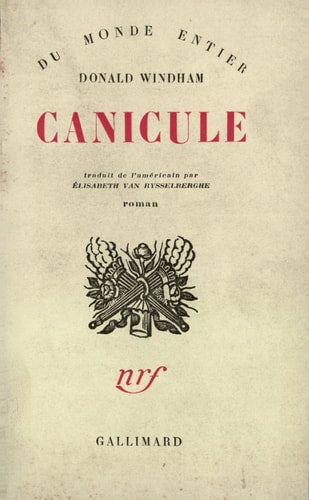 CANICULE, de Donald Windham | portada del libro