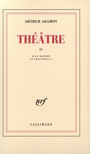THEATRE T4, de Adamov | portada del libro