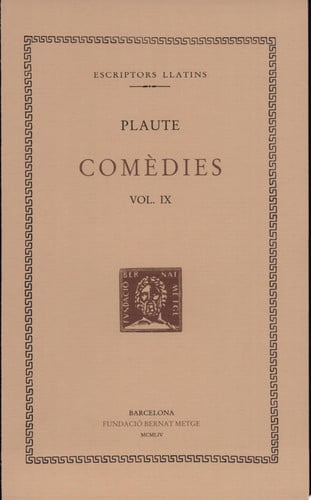 Comèdies, vol. IX: Psèudolus, de Plaute | portada del libro