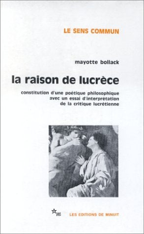 RAISON DE LUCRECE, de Mayotte Bollack | portada del libro