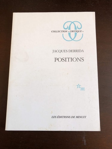 POSITIONS, de Jacques Derrida | portada del libro