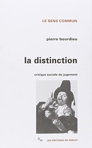 DISTINCTION, de Bourdieu | portada del libro