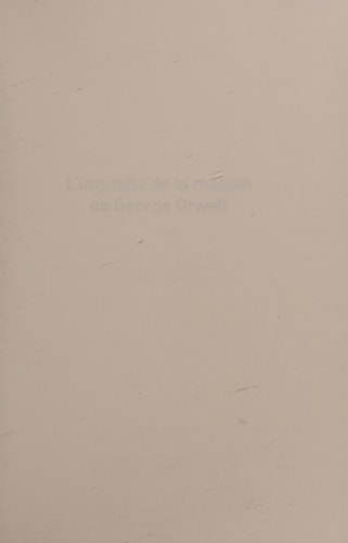 L'incendie de la maison de George Orwell, de Andrew Ervin | portada del libro